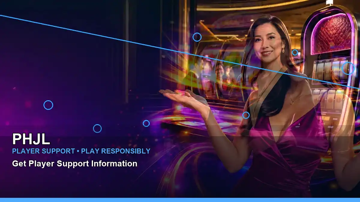 PHJL mobile casino app featuring a professional adult Philippine casino host in an engaging action-focused layout