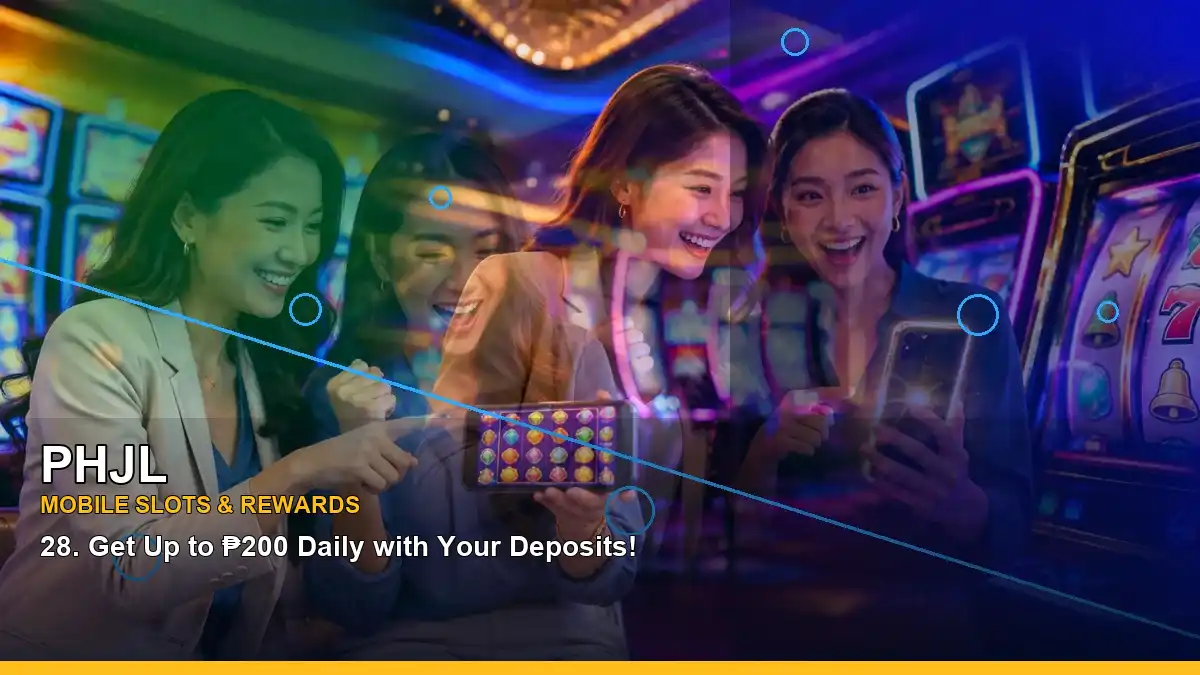 PHJL jackpot information for Philippine players shown in a mobile casino app layout