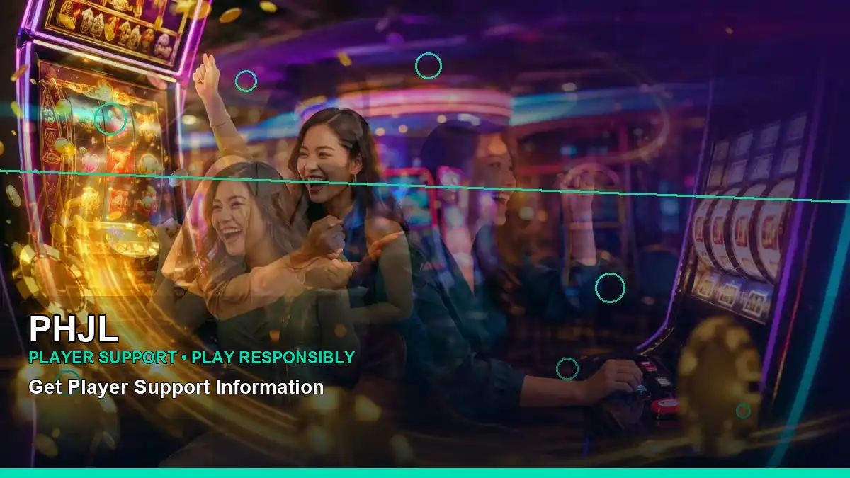 PHJL mobile casino games on a phone with a Filipina casino host and panoramic reel design