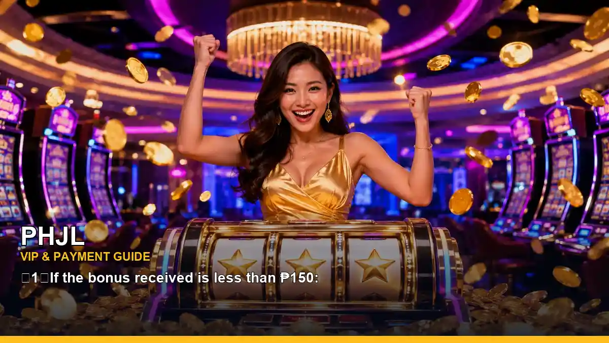 PHJL Philippine casino guide featuring celebratory jackpot slot games and an adult Filipina casino host